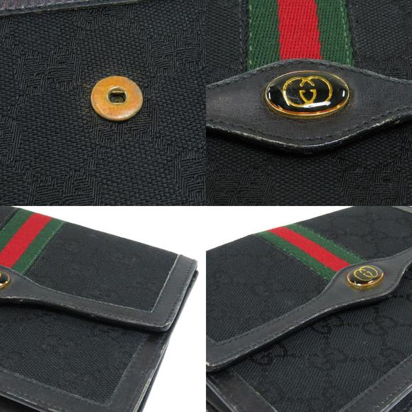 Gucci GG Sherry Line Accessory Pouch Canvas Black - Picture 8 of 10